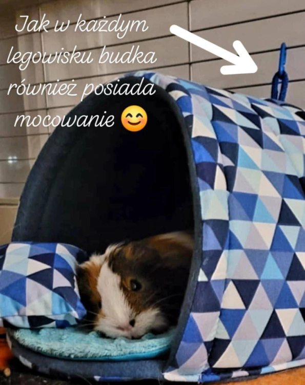 Legowisko-budka podkowa 25x25 dla świnki morskiej - bez progu