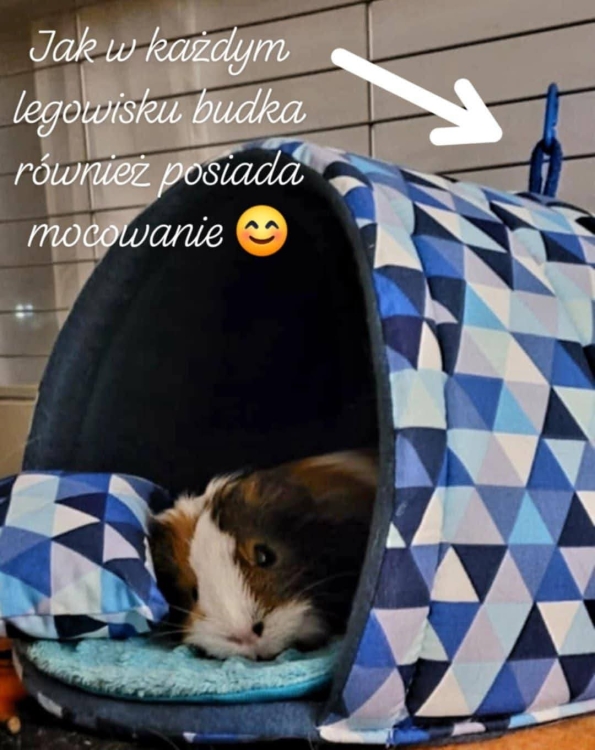 Legowisko-budka podkowa 25x25 dla świnki morskiej - bez progu